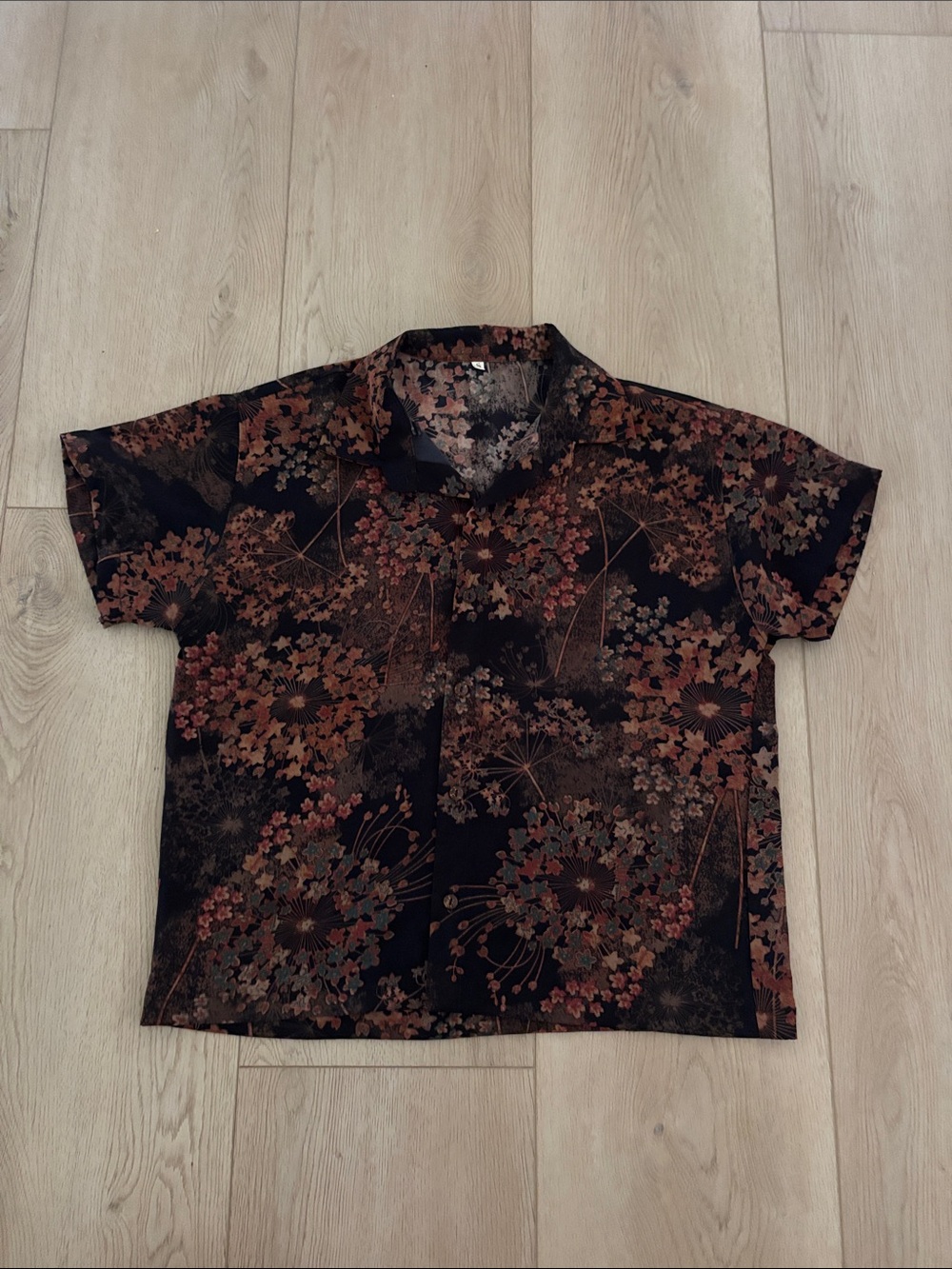 Floral Short-Sleeve Button-Up